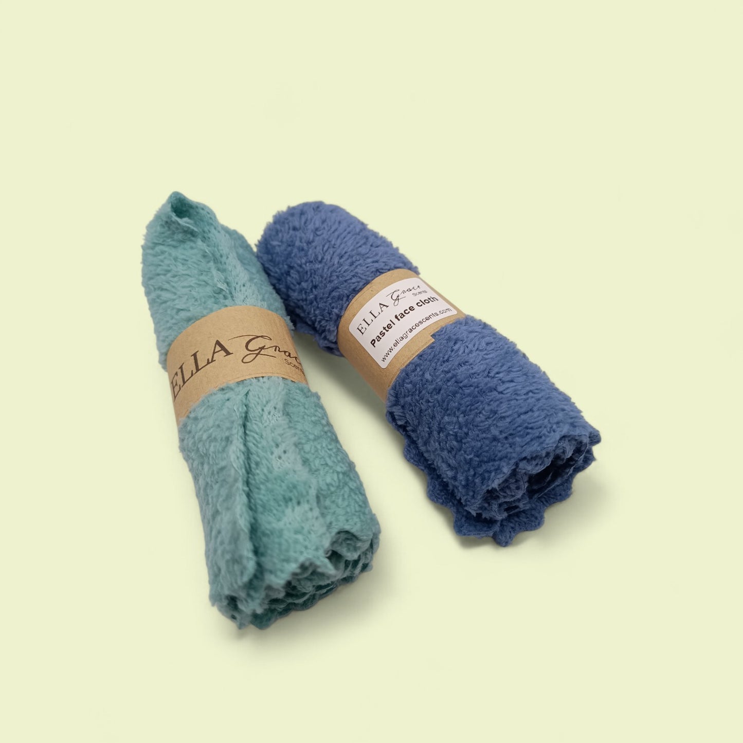 Soft pastel face cloths