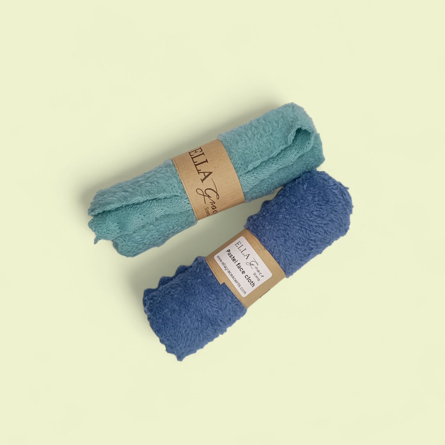 Soft pastel face cloths