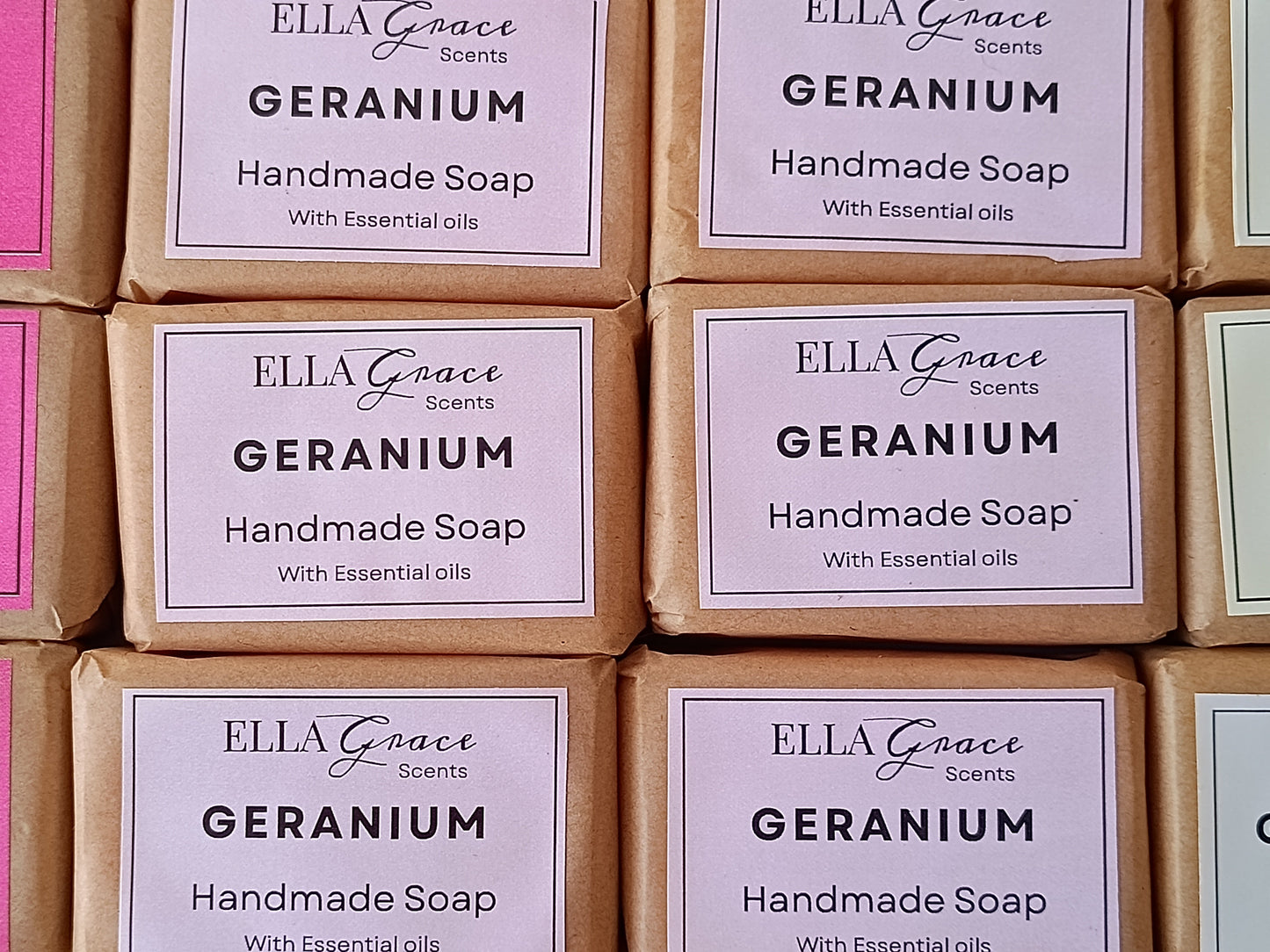 Geranium essential oil basin soap