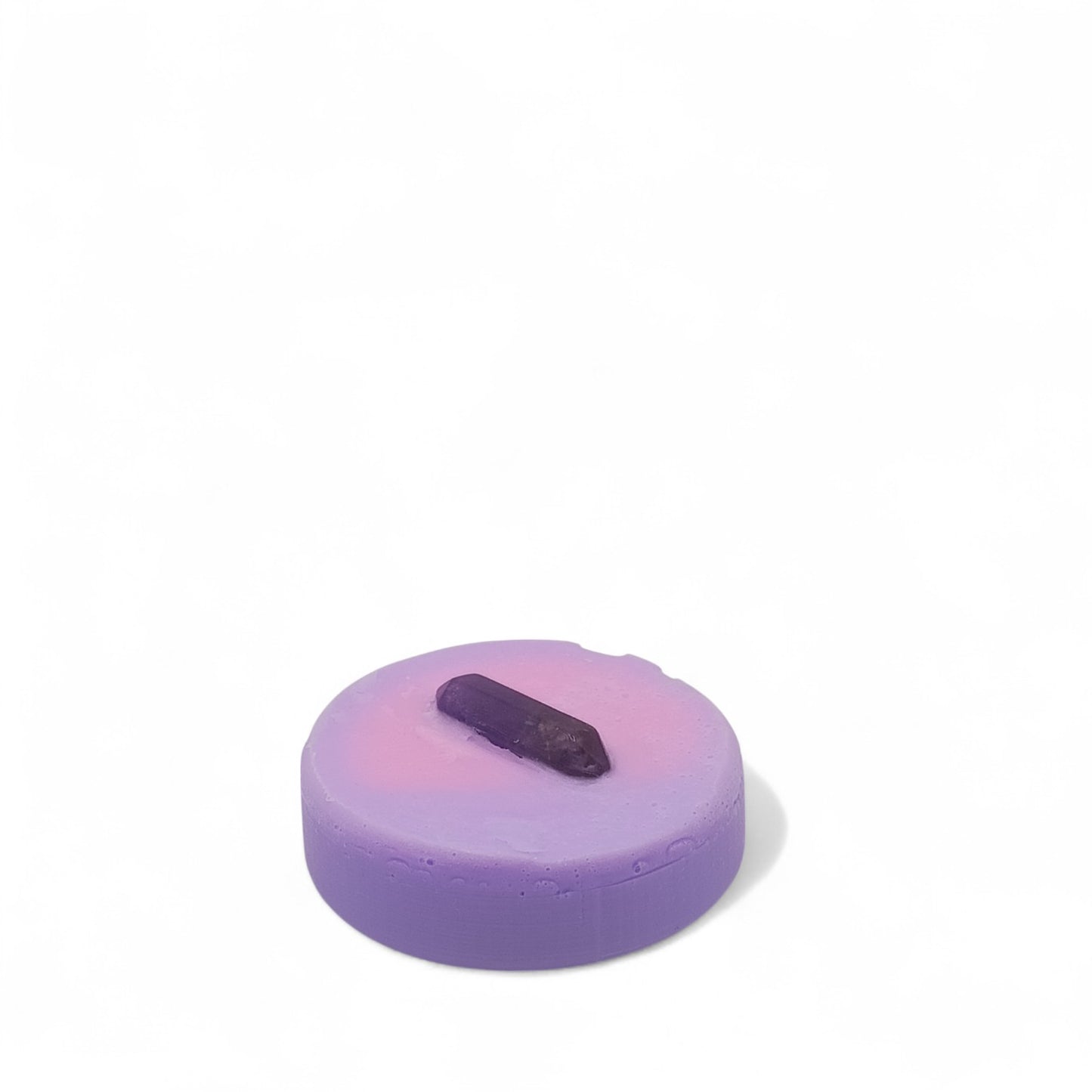 Calm handmade mild soap with a Amethyst embed crystal