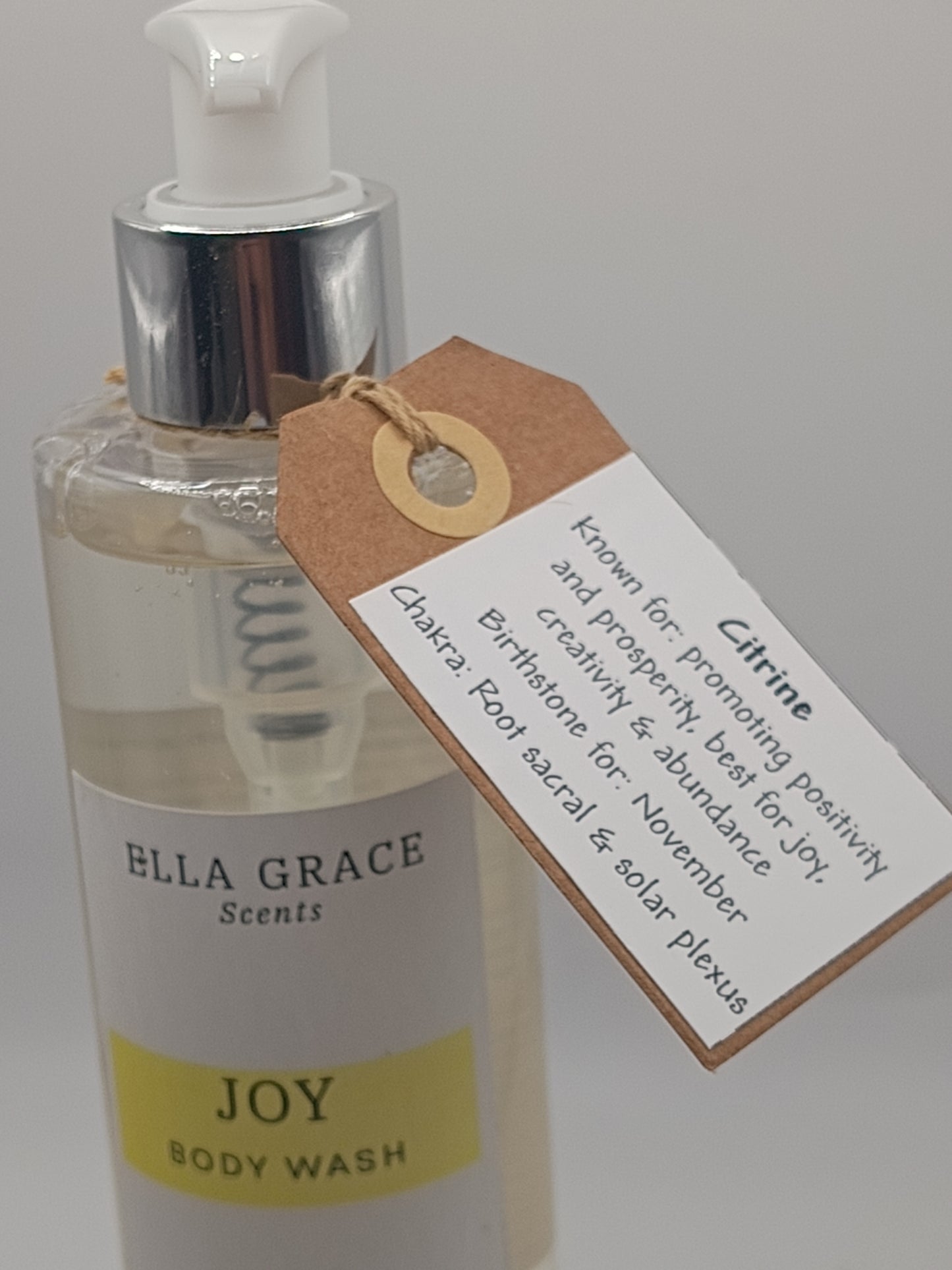 Joy - Citrine crystal body wash with Grapefruit essential oil