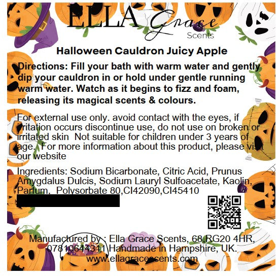Halloween bath bomb cauldron