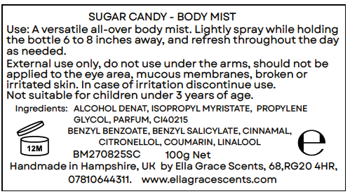 SUGAR CANDY - BODY MIST