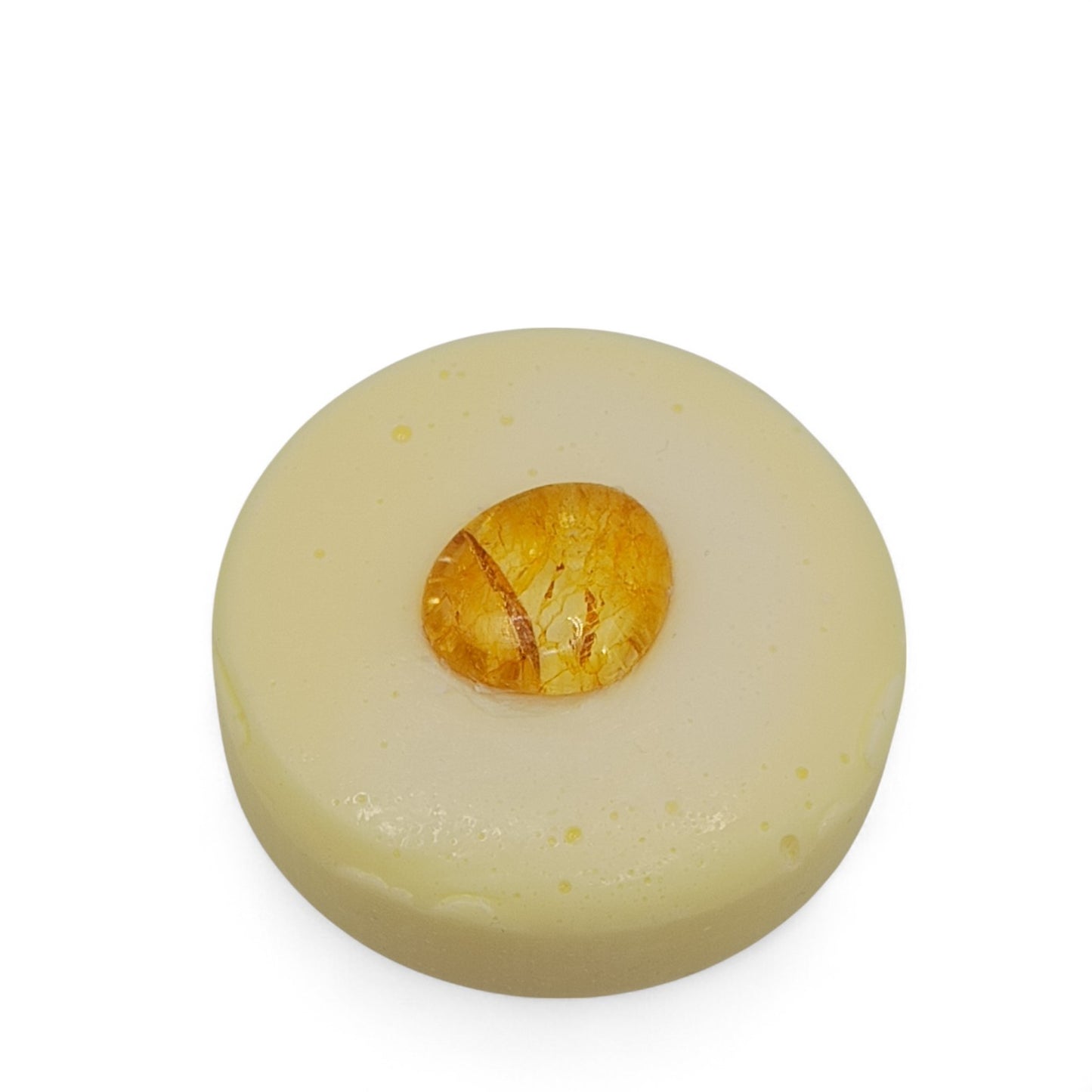 Joy handmade mild soap with a Citrine embed crystal