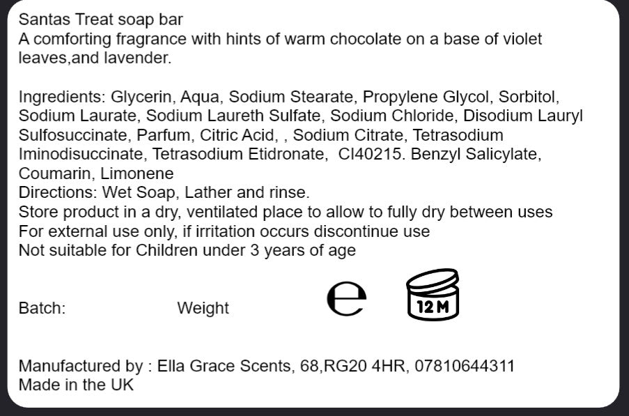 Santa's treat handmade soap