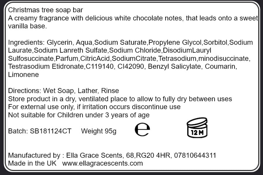 Christmas tree handmade soap