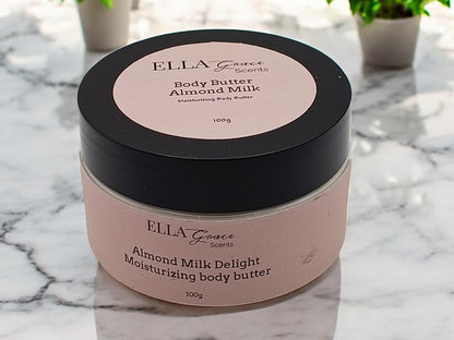 Almond milk moisturizing body butter