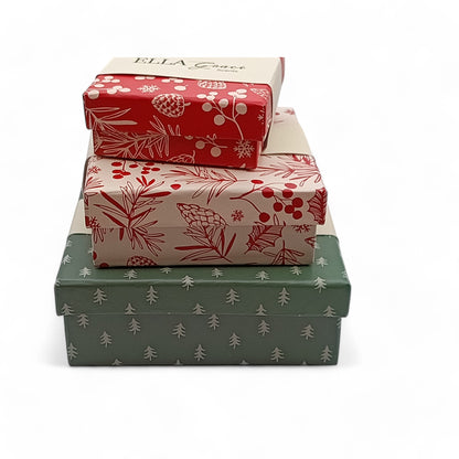 Small Christmas box with a wellness soap and Sisal soap saver bag