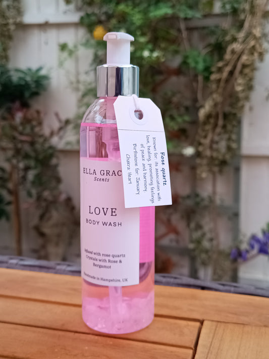 Love - Rose quartz crystal infused body wash