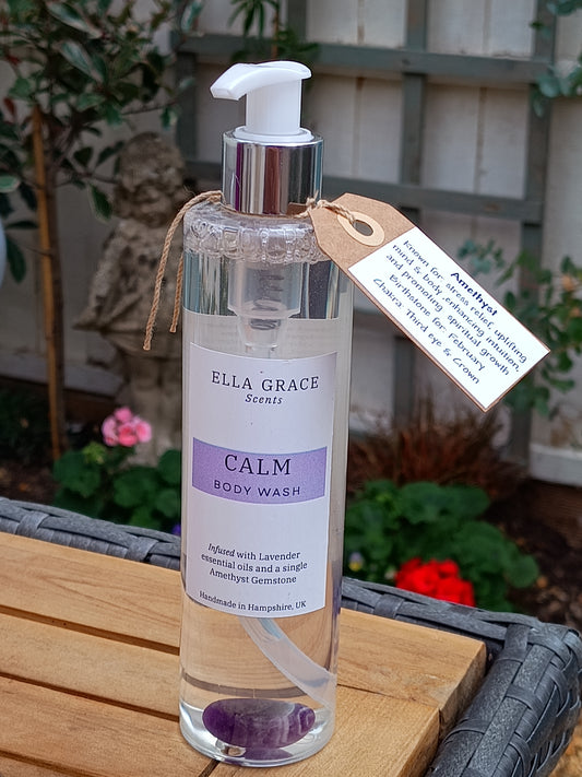 Calm - Amethyst crystal body wash with Lavender essential oil