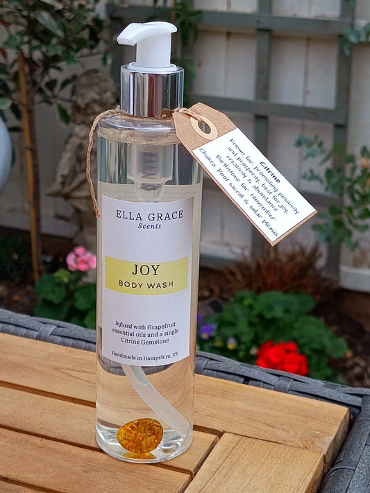 Joy - Citrine crystal body wash with Grapefruit essential oil