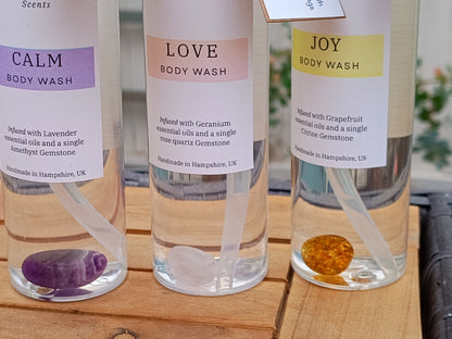 Calm - Amethyst crystal body wash with Lavender essential oil