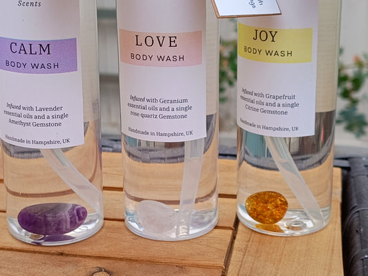 Calm - Amethyst crystal body wash with Lavender essential oil