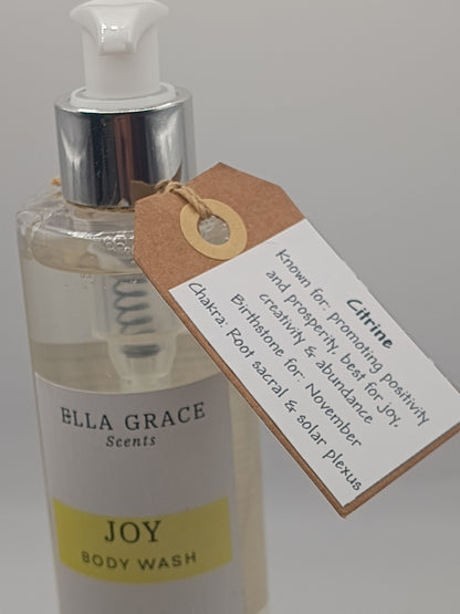 Joy - Citrine crystal body wash with Grapefruit essential oil