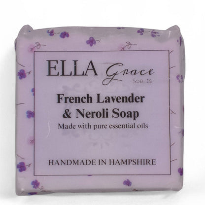 French Lavender & Neroli essential oil soap slice
