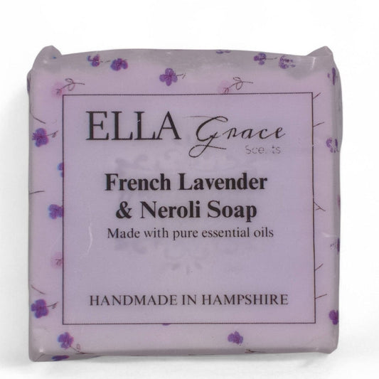 French Lavender & Neroli essential oil soap slice
