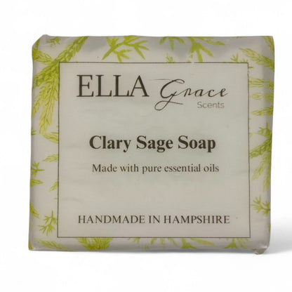 Clary Sage essential oil soap slice