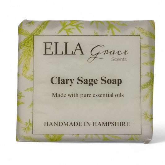 Clary Sage essential oil soap slice
