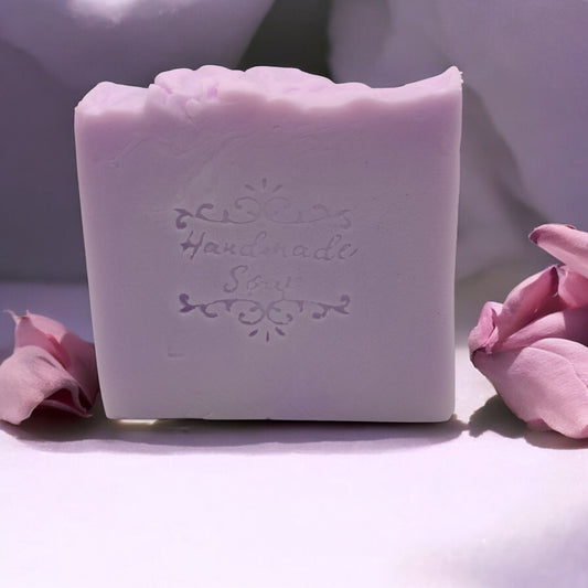 French Lavender & Neroli essential oil soap slice