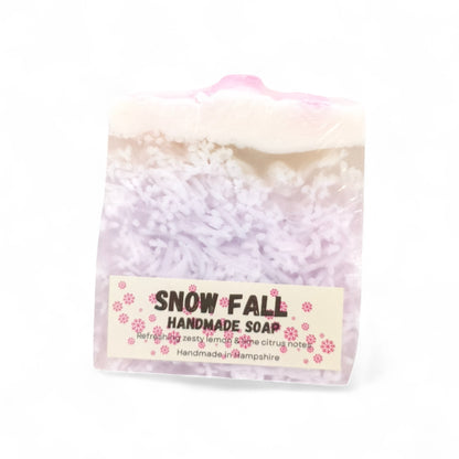 Snow fall Christmas soap