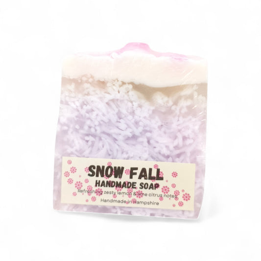 Snow fall Christmas soap