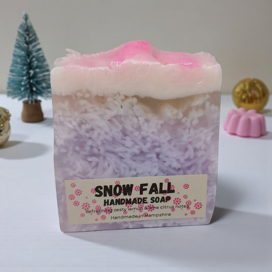 Snow fall Christmas soap
