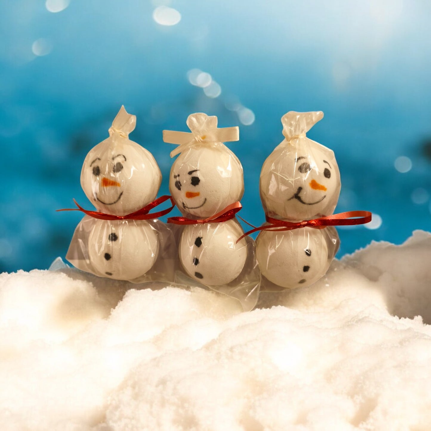 Snowman bath bomb