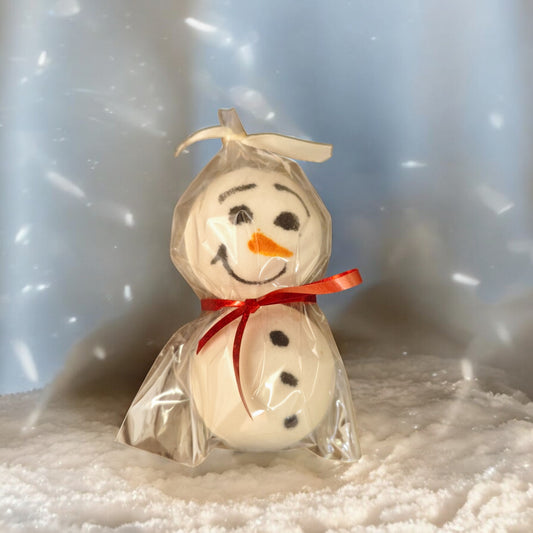 Snowman bath bomb