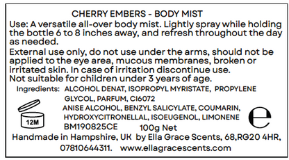 CHERRY EMBERS- BODY MIST