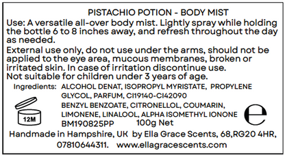 PISTACHIO POTION - BODY MIST