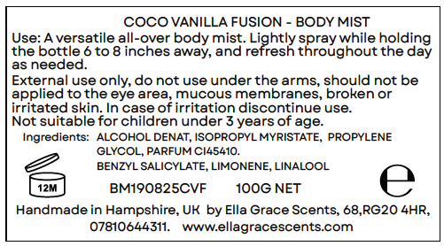 COCO VANILLA FUSION - BODY MIST