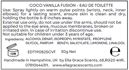 COCO VANILLA FUSION - EAU DE TOILETTE PERFUME