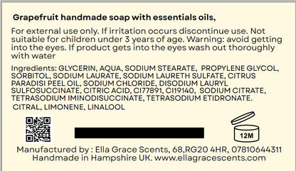Grapefruit essential oil basin soap